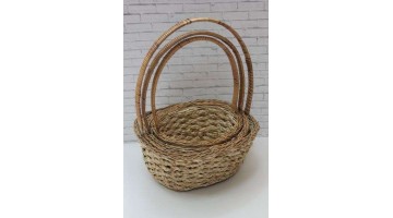 Корзина плетёная (бол) D-25/28см H-13/35см, шт