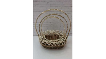Корзина плетёная ажурная (мал) D-11/17см H-27см, шт