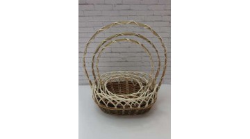 Корзина плетёная ажурная (ср) D-14/20см H-30см, шт
