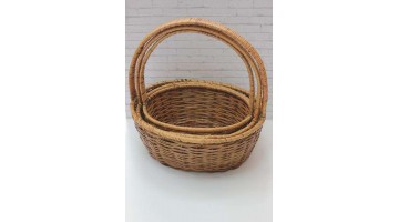 Корзина плетёная лоза (мал) D-21/27см H-11/33см, шт