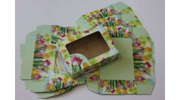 Коробка самосборная "Тюльпаны" 10*8*3, шт