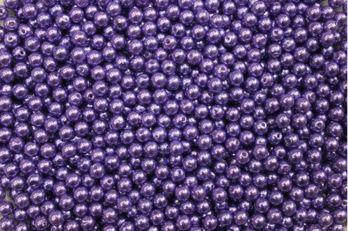 Бусины под жемчуг фиолетовые 6мм, (500 шт), 50 г 