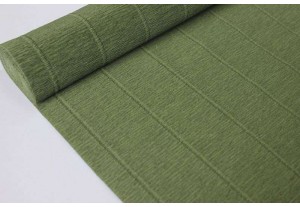 Гофрированная бумага 17А/8 оливковая-зелёная, рулон