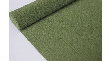 Гофрированная бумага 17А/8 оливковая-зелёная, рулон