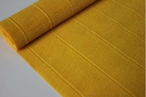 Гофрированная бумага 17Е/5 солнечно-жёлтая, рулон