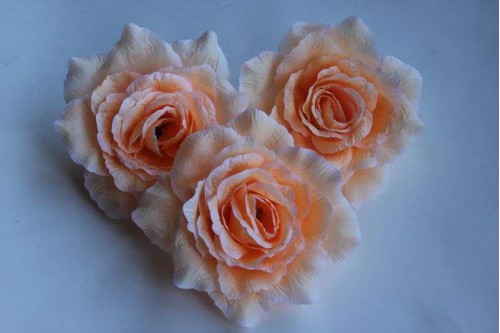 Головка Розы бело-розовая D 13см, шт