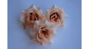 Головка Розы мелкой персик D 7см, шт