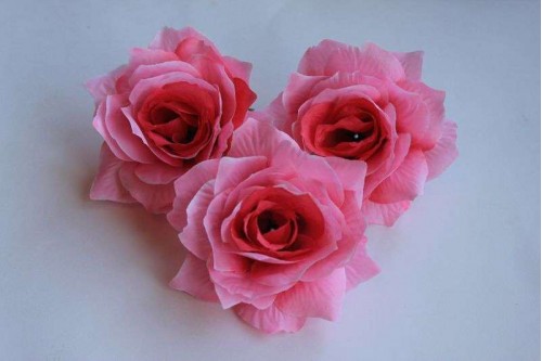 Головка Розы мелкой розовая D 7см, шт