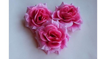 Головка Розы мелкой малиново-розовая D 7см, шт