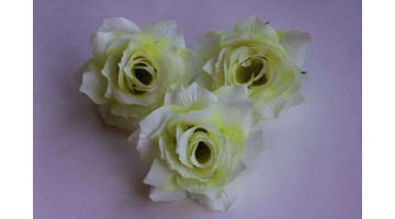 Головка Розы средней белая D 9см, шт
