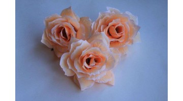 Головка Розы средней персик D 9см, шт