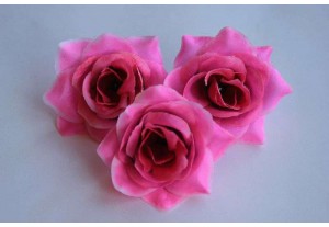 Головка Розы средней розовая D 9см, шт