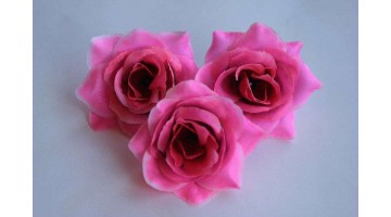 Головка Розы средней розовая D 9см, шт
