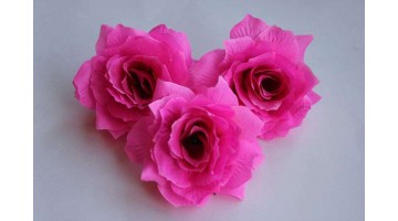 Головка Розы средней сиреневая D 9см, шт