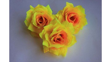 Головка Розы средней жёлтая D 9см, шт