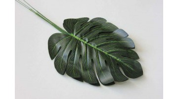 Искусственная зелень Лист монстеры 40см, шт