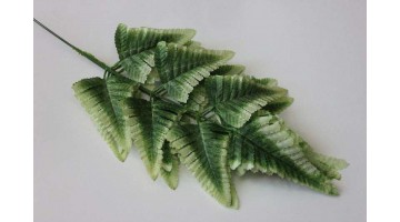 Искусственная зелень Ветка папоротника с белым оттенком 40см, шт