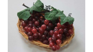 Виноградная кисть на лозе 18см бордовая, шт