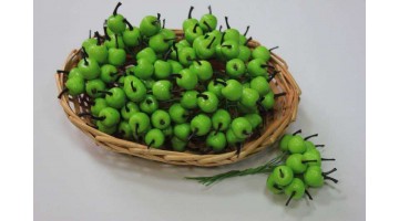 Яблочки зелёные вставка, связка 12 шт