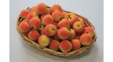 Яблоко сахарное жёлто - красное 35мм, шт