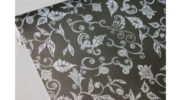 Крафт бумага Сказочная гжель чёрная 40гр/м2 70см, рулон