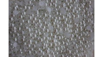 Полубусины под жемчуг белые 6мм, (990 шт), 50 г 