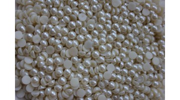 Полубусины под жемчуг бежевые 8мм, (440 шт), 50 г 