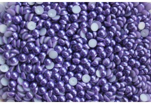 Полубусины под жемчуг фиолетовые 8мм, (440 шт), 50 г 