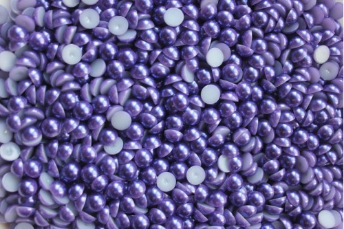 Полубусины под жемчуг фиолетовые 6мм, (990 шт), 50 г 