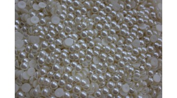 Полубусины под жемчуг кремовые 6мм, (990 шт), 50 г 