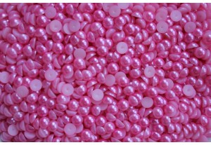 Полубусины под жемчуг розовые 6мм, (990 шт), 50 г 