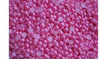 Полубусины под жемчуг розовые 6мм, (990 шт), 50 г 