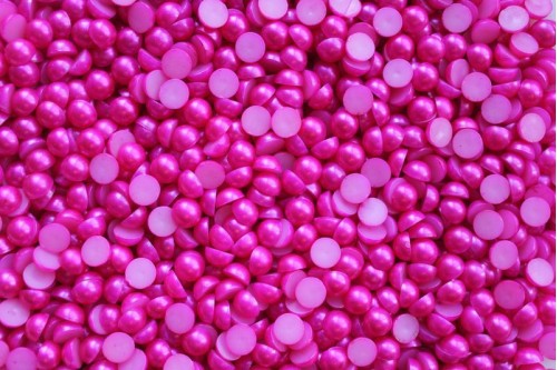 Полубусины под жемчуг ярко - розовые 8мм, (440 шт), 50 г 