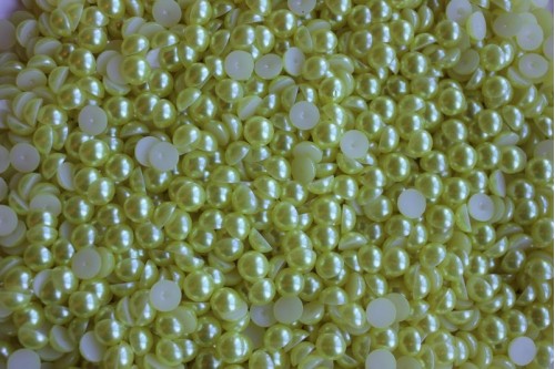 Полубусины под жемчуг жёлтые 6мм, (990 шт), 50 г 