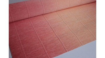 Гофрированная бумага переход 17А/7 розово-персиковая, рулон