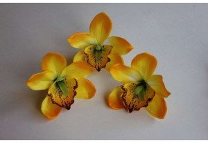 Головка Орхидеи крупная жёлтая D 12см, шт