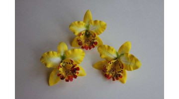 Головка Орхидеи жёлтая D 7см, шт