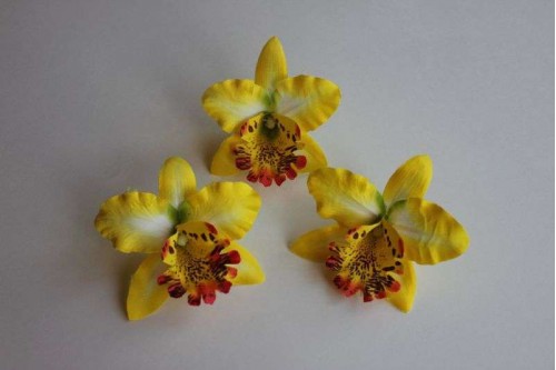 Головка Орхидеи жёлтая D 7см, шт
