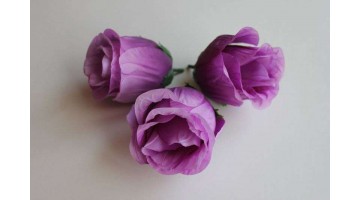 Головка Розы бутон ярко-сиреневая D 7см, шт