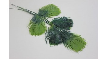 Искусственная зелень Ветка перо павлина 30см, шт