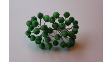 Ягоды в сахаре зелёные 12мм, связка 40 шт