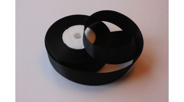 Атласная лента чёрная, 25мм*23м