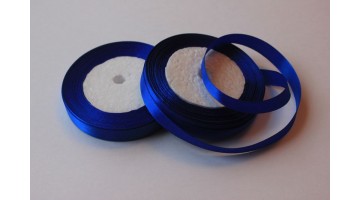 Атласная лента синяя, 12мм*23м	