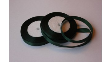 Атласная лента тёмно-зелёная, 12мм*23м