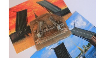 Мыло ручной работы в упаковке Мосты Петербурга 80г, шт