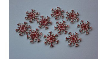 Фигурки из дерева снежинки 30мм, 10 шт