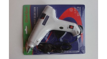 Клеевой термопистолет d 11мм с переключателем белый 60ватт, шт