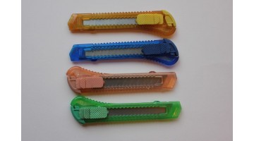 Нож канцелярский цветной 15см, шт