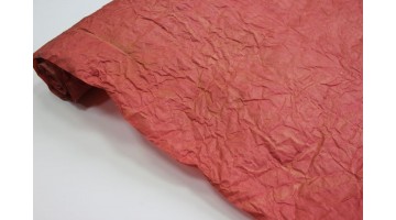 Жатая бумага эколюкс Астрид бордовая/золото 70см х 5м, рулон