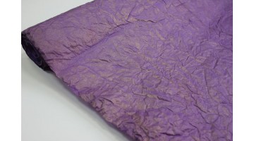 Жатая бумага эколюкс Астрид фиолетовая/золото 70см х 5м, рулон